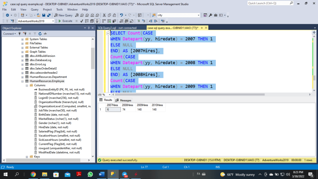 استفاده از عبارت Case در SQL Server