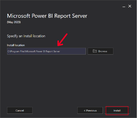مسیر نصب Power BI Report Server