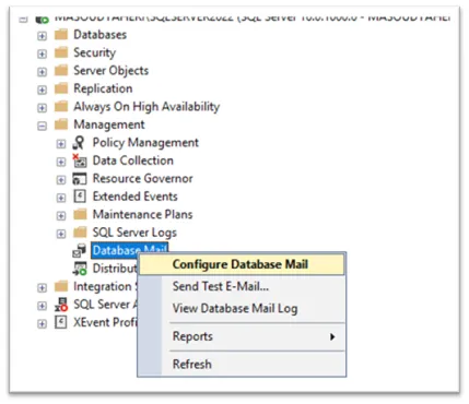 استفاده از Database Mail در SQL Server