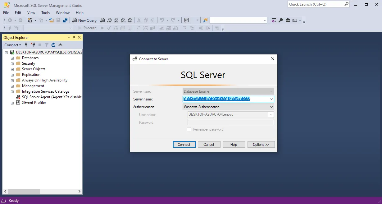پیکربندی Authentication و Authorization در SQL Server - ذخیره‌سازی تغییرات - SQL Server Management Studio
