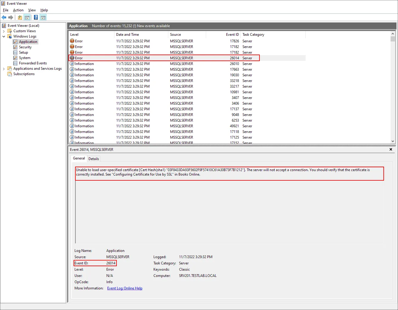 خطاهای احتمالی هنگام فعال سازی TLS در SQL Server
