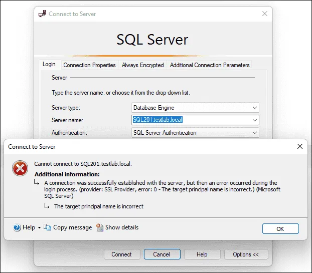 خطاهای احتمالی هنگام فعال سازی TLS در SQL Server
