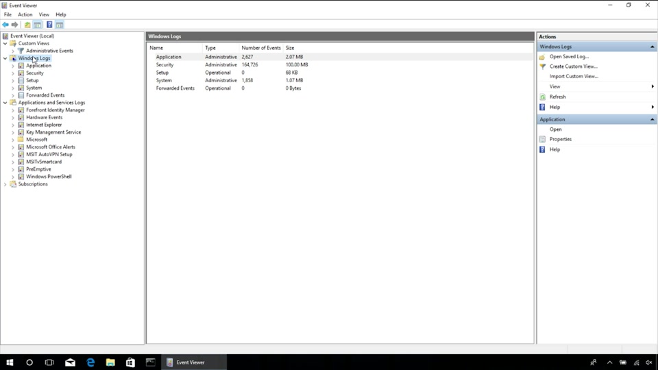 Windows Event Viewer