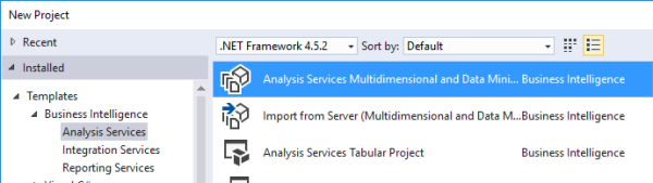 ایجاد یک پروژه مبتنی بر OLAP Multidimensional