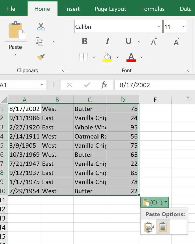 Destination Formatting 