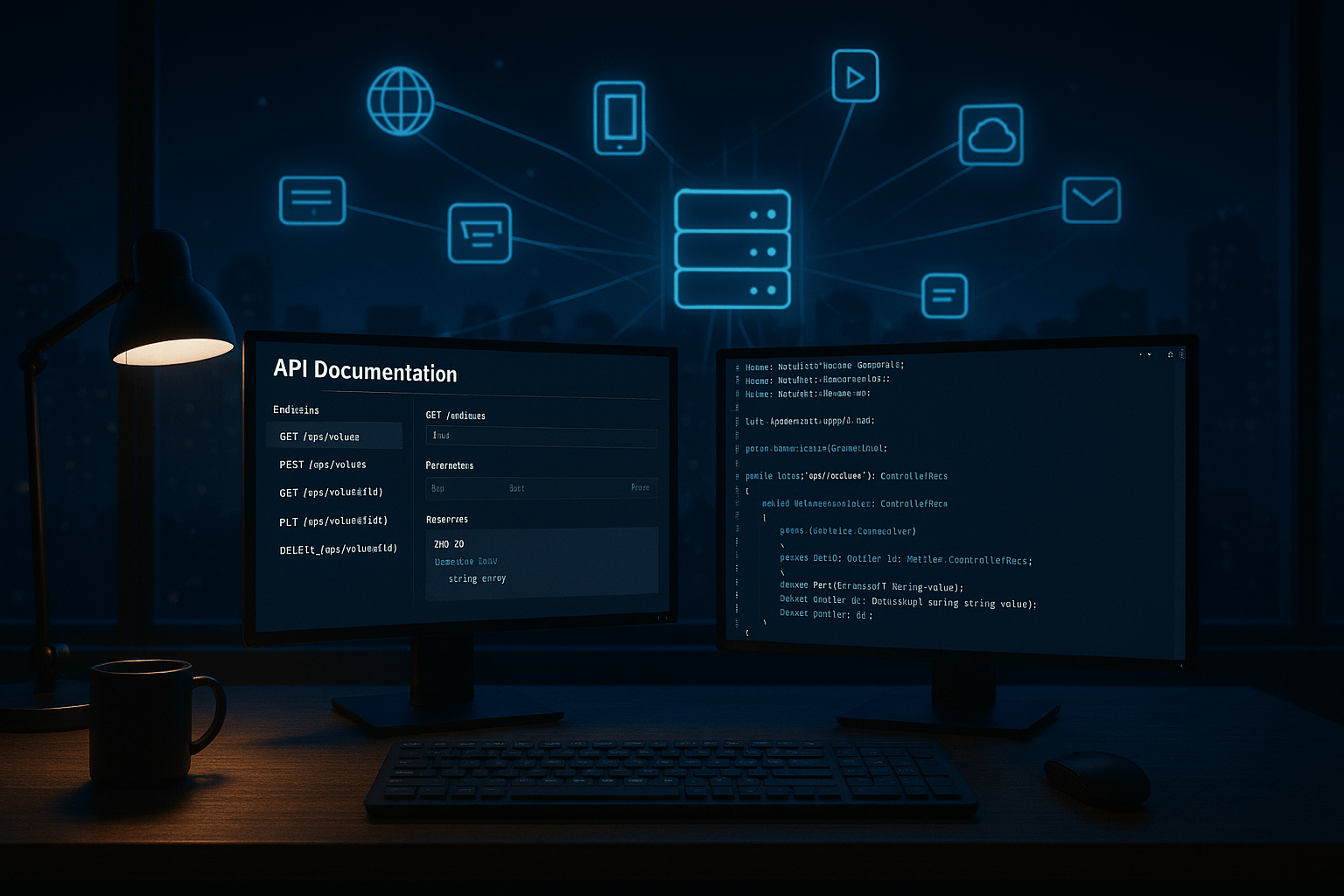 تصویری گرافیکی از المان های مربوط به Web API